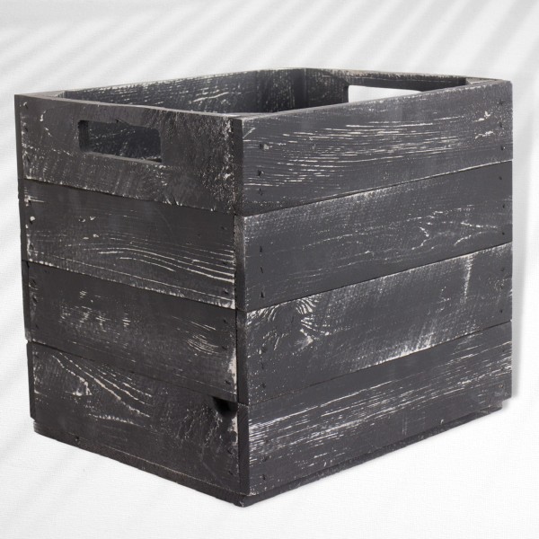 HolzkisteShabby schwarz passend für Kallax und Expeditregale